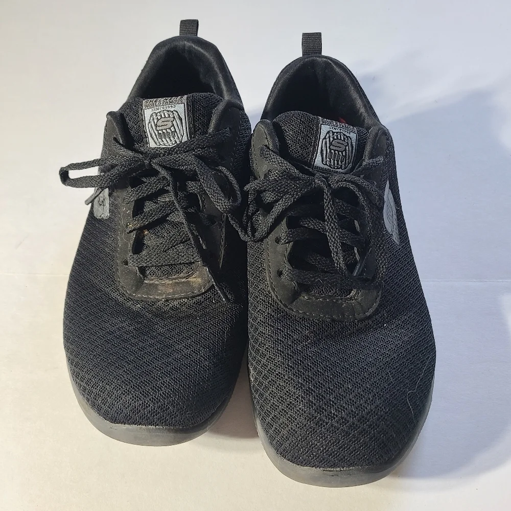 Skechers Work Wide Fit Slip Resistant Black Sneakers - Picture 6 of 10